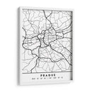 Prague - Mapas negros 69 - Emiliano Deificus | Cuadro decorativo de Canvas Lab
