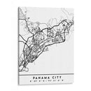 Panama City - Mapas negros 63 - Emiliano Deificus | Cuadro decorativo de Canvas Lab