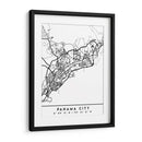 Panama City - Mapas negros 63 - Emiliano Deificus | Cuadro decorativo de Canvas Lab