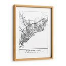 Panama City - Mapas negros 63 - Emiliano Deificus | Cuadro decorativo de Canvas Lab