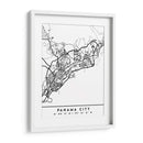 Panama City - Mapas negros 63 - Emiliano Deificus | Cuadro decorativo de Canvas Lab