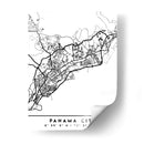 Panama City - Mapas negros 63 - Emiliano Deificus | Cuadro decorativo de Canvas Lab