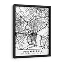 Philadelphia - Mapas negros 65 - Emiliano Deificus | Cuadro decorativo de Canvas Lab