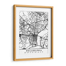Philadelphia - Mapas negros 65 - Emiliano Deificus | Cuadro decorativo de Canvas Lab
