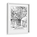 Philadelphia - Mapas negros 65 - Emiliano Deificus | Cuadro decorativo de Canvas Lab