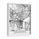 Philadelphia - Mapas negros 65 - Emiliano Deificus | Cuadro decorativo de Canvas Lab