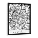 Paris - Mapas negros 64 - Emiliano Deificus | Cuadro decorativo de Canvas Lab