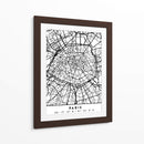 Paris - Mapas negros 64 - Emiliano Deificus | Cuadro decorativo de Canvas Lab