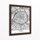 Paris - Mapas negros 64 - Emiliano Deificus | Cuadro decorativo de Canvas Lab