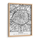 Paris - Mapas negros 64 - Emiliano Deificus | Cuadro decorativo de Canvas Lab