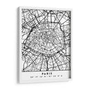 Paris - Mapas negros 64 - Emiliano Deificus | Cuadro decorativo de Canvas Lab