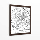 Rome - Mapas negros 72 - Emiliano Deificus | Cuadro decorativo de Canvas Lab
