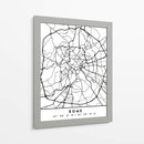Rome - Mapas negros 72 - Emiliano Deificus | Cuadro decorativo de Canvas Lab