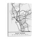 San Diego - Mapas negros 74 - Emiliano Deificus | Cuadro decorativo de Canvas Lab