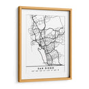 San Diego - Mapas negros 74 - Emiliano Deificus | Cuadro decorativo de Canvas Lab
