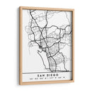 San Diego - Mapas negros 74 - Emiliano Deificus | Cuadro decorativo de Canvas Lab