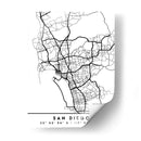 San Diego - Mapas negros 74 - Emiliano Deificus | Cuadro decorativo de Canvas Lab