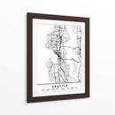 Seattle - Mapas negros 78 - Emiliano Deificus | Cuadro decorativo de Canvas Lab