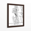 Seattle - Mapas negros 78 - Emiliano Deificus | Cuadro decorativo de Canvas Lab