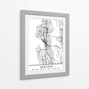 Seattle - Mapas negros 78 - Emiliano Deificus | Cuadro decorativo de Canvas Lab