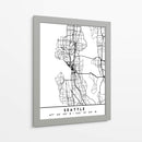 Seattle - Mapas negros 78 - Emiliano Deificus | Cuadro decorativo de Canvas Lab