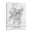 Santiago - Mapas negros 76 - Emiliano Deificus | Cuadro decorativo de Canvas Lab