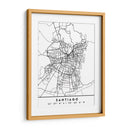 Santiago - Mapas negros 76 - Emiliano Deificus | Cuadro decorativo de Canvas Lab
