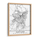 Santiago - Mapas negros 76 - Emiliano Deificus | Cuadro decorativo de Canvas Lab