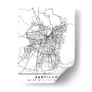 Santiago - Mapas negros 76 - Emiliano Deificus | Cuadro decorativo de Canvas Lab