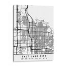 Salt Lake City - Mapas negros 73 - Emiliano Deificus | Cuadro decorativo de Canvas Lab