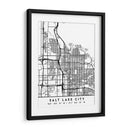 Salt Lake City - Mapas negros 73 - Emiliano Deificus | Cuadro decorativo de Canvas Lab