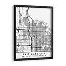 Salt Lake City - Mapas negros 73 - Emiliano Deificus | Cuadro decorativo de Canvas Lab