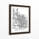 Salt Lake City - Mapas negros 73 - Emiliano Deificus | Cuadro decorativo de Canvas Lab