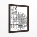 Salt Lake City - Mapas negros 73 - Emiliano Deificus | Cuadro decorativo de Canvas Lab