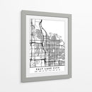 Salt Lake City - Mapas negros 73 - Emiliano Deificus | Cuadro decorativo de Canvas Lab