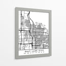 Salt Lake City - Mapas negros 73 - Emiliano Deificus | Cuadro decorativo de Canvas Lab