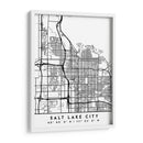 Salt Lake City - Mapas negros 73 - Emiliano Deificus | Cuadro decorativo de Canvas Lab