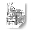 Salt Lake City - Mapas negros 73 - Emiliano Deificus | Cuadro decorativo de Canvas Lab