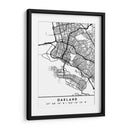 Oakland - Mapas negros 62 - Emiliano Deificus | Cuadro decorativo de Canvas Lab