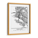 Oakland - Mapas negros 62 - Emiliano Deificus | Cuadro decorativo de Canvas Lab