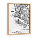 Oakland - Mapas negros 62 - Emiliano Deificus | Cuadro decorativo de Canvas Lab
