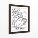 Rio de Janeiro - Mapas negros 71 - Emiliano Deificus | Cuadro decorativo de Canvas Lab