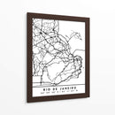 Rio de Janeiro - Mapas negros 71 - Emiliano Deificus | Cuadro decorativo de Canvas Lab