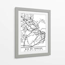 Rio de Janeiro - Mapas negros 71 - Emiliano Deificus | Cuadro decorativo de Canvas Lab