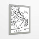 Rio de Janeiro - Mapas negros 71 - Emiliano Deificus | Cuadro decorativo de Canvas Lab