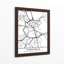 Stockholm - Mapas negros 83 - Emiliano Deificus | Cuadro decorativo de Canvas Lab