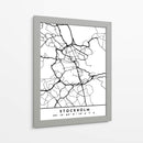 Stockholm - Mapas negros 83 - Emiliano Deificus | Cuadro decorativo de Canvas Lab