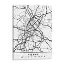 Vienna - Mapas negros 92 - Emiliano Deificus | Cuadro decorativo de Canvas Lab