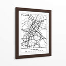 Vienna - Mapas negros 92 - Emiliano Deificus | Cuadro decorativo de Canvas Lab