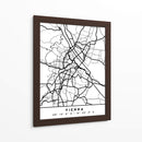 Vienna - Mapas negros 92 - Emiliano Deificus | Cuadro decorativo de Canvas Lab